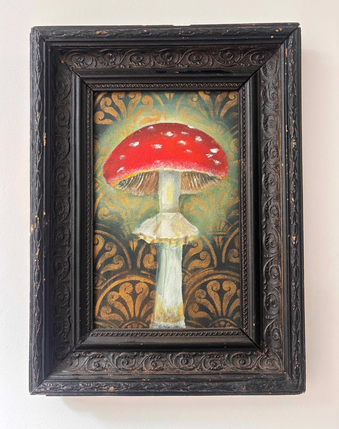 Beam me Up, Fly Agaric Mushroom, Vintage frame