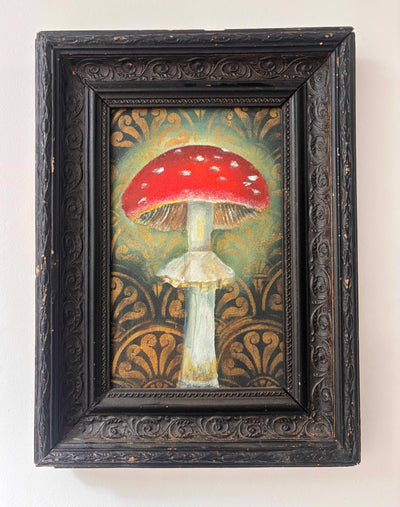 Beam me Up, Fly Agaric Mushroom, Vintage frame