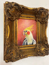 Bogart, Cockatiel bird Painting. in Heavy Vintage frame, 2023
