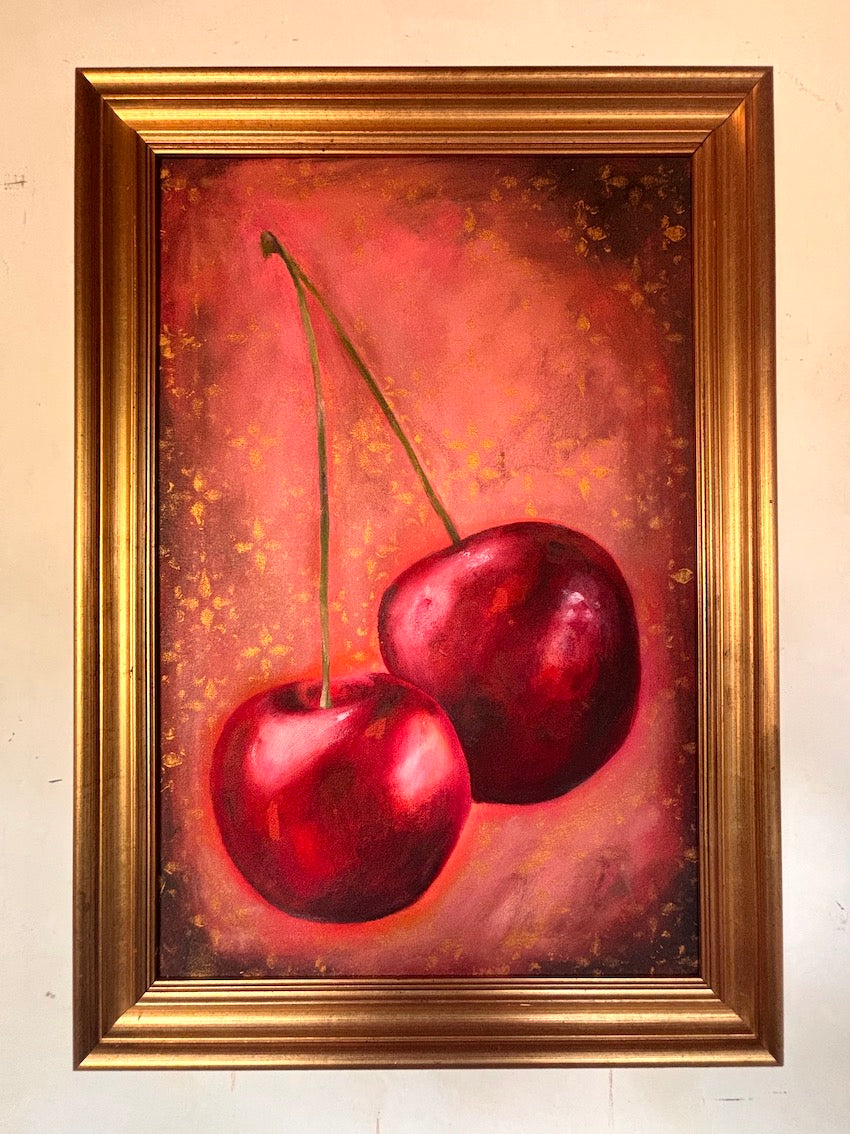 Pop my Cherries, Cherry Painting Vintage frame 2026