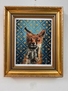 Proud Foxy in the Blue Drawing Room