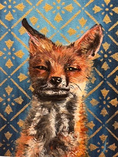 Proud Foxy in the Blue Drawing Room