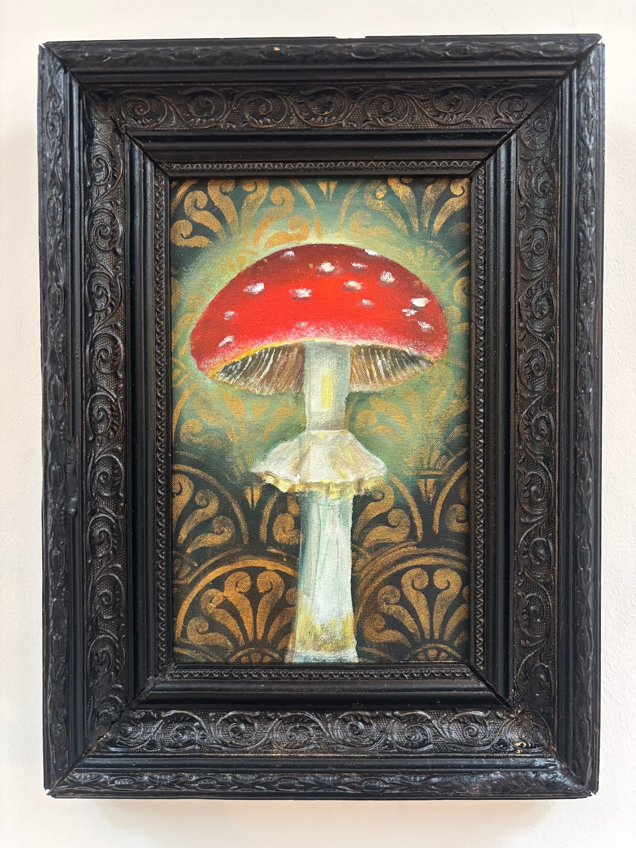 Beam me Up, Fly Agaric Mushroom, Vintage frame