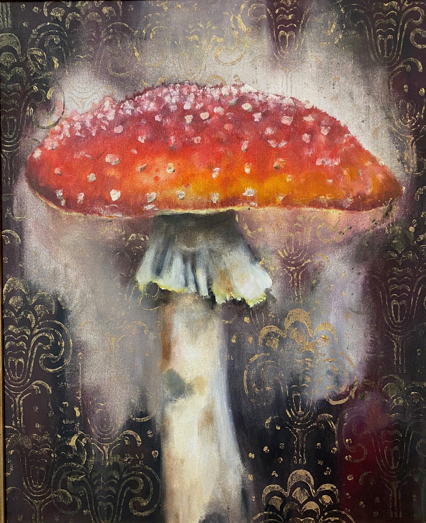 Fly Agaric Mushroom, Vintage frame 2023