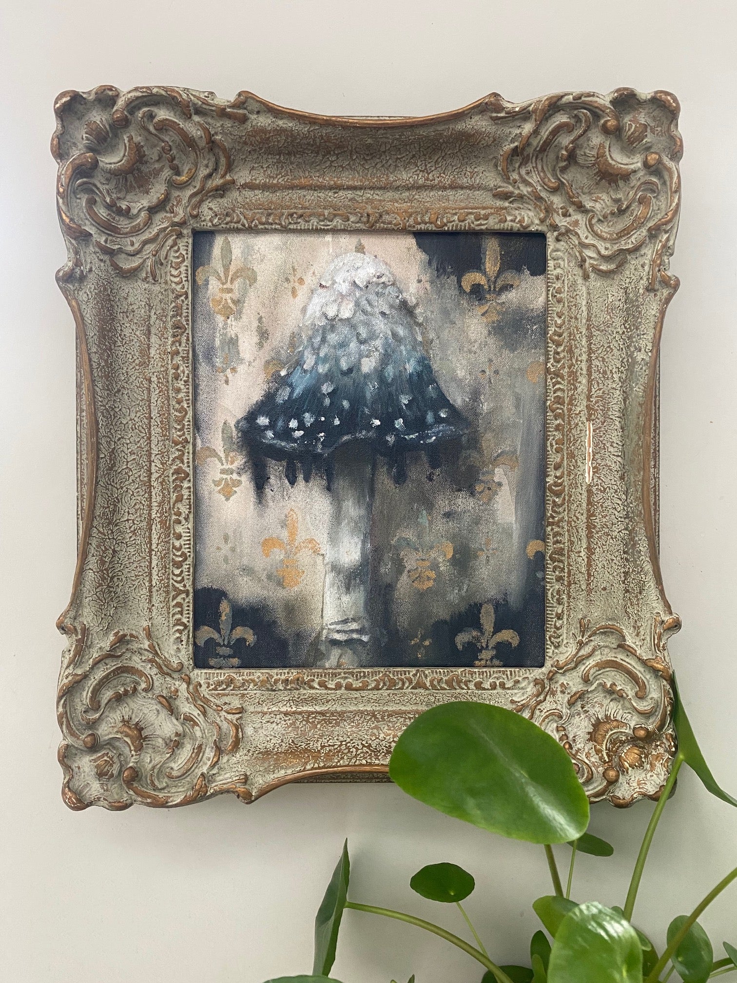 Shaggy Ink Cap Mushroom, Vintage frame 2023
