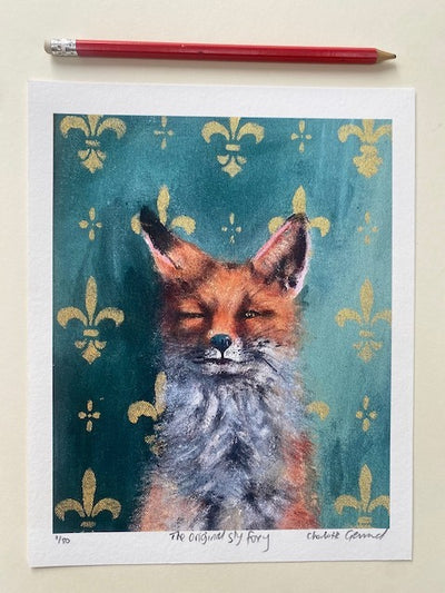 The original Sly Foxy Portrait, 8x10 inch print