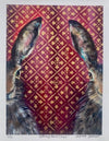 Splitting Hares (on Claret) Portrait, 8x10 inch print