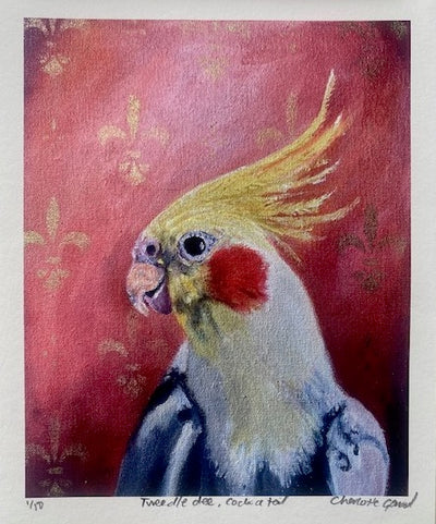 Tweedle Dee, Cockatiel, 8x10 inch portrait print