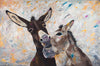 A limited edition giclee print of two donkeys. This image has a wonderful sense of warmth and well being and is a best selling print.