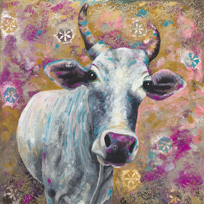 I am very excited to announce that Sita is now available as a limited edition giclee print.  Sita holds a special place in my heart. She was rescued as a calf from a slaughter house in Madurai and was taken to the Dakshin Vrindavan sanctuary where she has been living happily for the past four years.