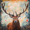 Original Painting  160x160cm  A beautiful majestic stag energy through a clearing. 